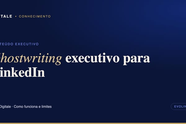 Capa editorial: Ghostwriting executivo para LinkedIn, por Digitale