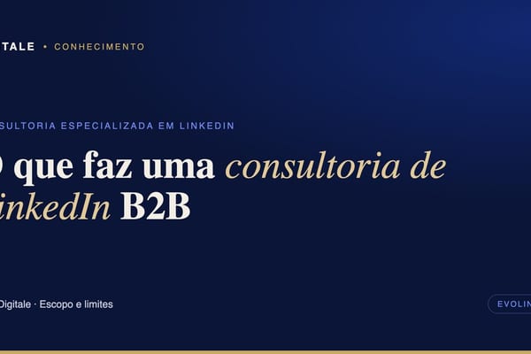 Capa editorial: O que faz uma consultoria de LinkedIn B2B, por Digitale