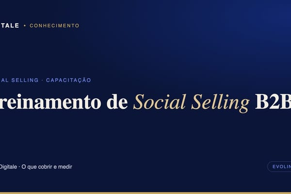 Capa editorial: Treinamento de Social Selling B2B, por Digitale