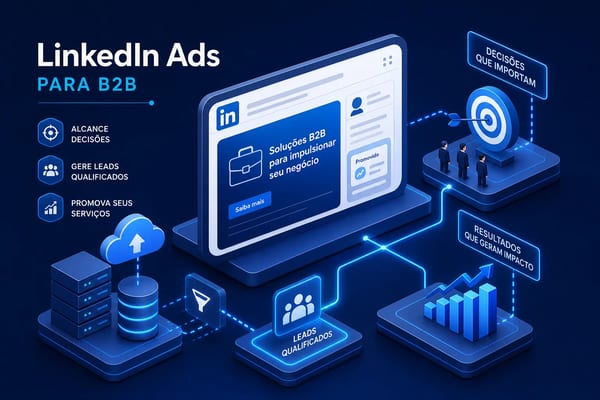 Capa editorial: Como usar anúncios pagos no LinkedIn para promover serviços B2B, por Digitale